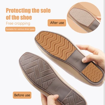 1 пара износостойких протекторов для обуви, подошва для кроссовок унисекс, резиновые наклейки на подошву, противоскользящая самоклеящаяся накладка для наклеек для обуви