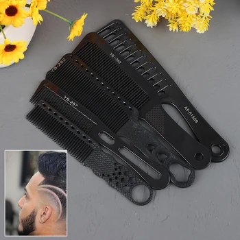 1 шт Легкая профессиональная пластиковая расческа для стрижки волос Карбоновая расческа для парикмахерского салона Инструмент для укладки
