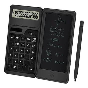 12-значный калькулятор с ЖК-дисплеем и блокнотом Портативный калькулятор для офиса, школы и дома