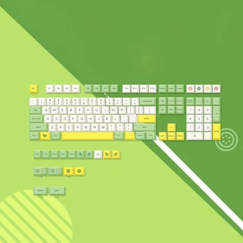 135 клавиш/набор фруктовых колпачков для механической клавиатуры MX с подкладкой из красителя PBT Keycap XDA с высоким содержанием PBT 85%