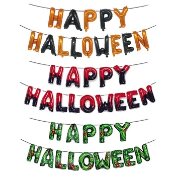 14 шт./лот, 16-дюймовые воздушные шары из фольги с надписью Happy Halloween, украшения для вечеринки на Хэллоуин, воздушные шары, Детские надувные игрушки, товары Globos