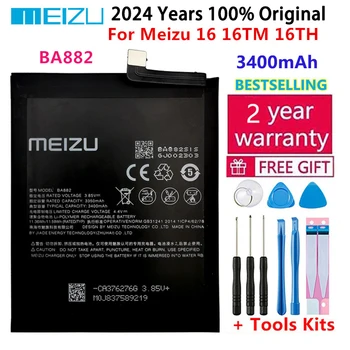 2024 100% Оригинальный Высококачественный Аккумулятор BA882 Емкостью 3400 мАч Для Телефона Meizu 16 16TM 16TH Новейшего Производства Bateria + Инструменты