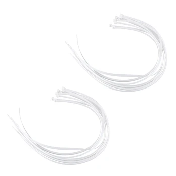 20X удлиненных кабельных стяжек длиной 76 см, белые обертки на молнии