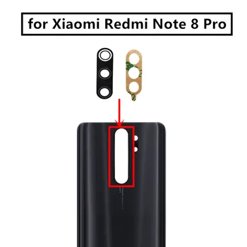 2шт для Xiaomi Redmi note 8 pro Камера Стеклянный Объектив Задняя Задняя Камера Замена Стеклянного Объектива Ремонт Запасных Частей с клеем