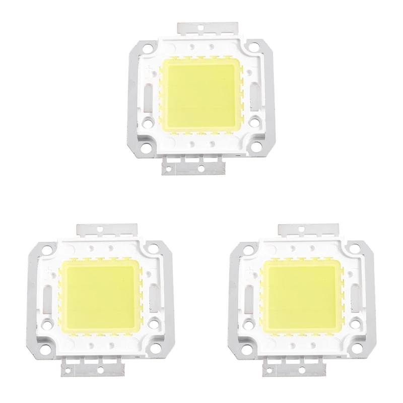 3X Квадратная Форма Белая Лампа Постоянного Тока COB SMD LED Модульный Чип 30-36 В 20 Вт