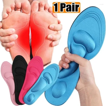 5D Мягкие массажные стельки, подушка из пены с эффектом памяти, Ортопедическая губчатая прокладка для снятия боли, Подушечки для спортивной обуви, Мужские Женские стельки для плоскостопия