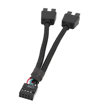 9-контактный разъем USB с разъемом от 1 до 2 штекеров, удлинительный кабель, плата для настольного компьютера, 9-контактный USB-концентратор, 9-контактный разъем USB 2.0, порт адаптера