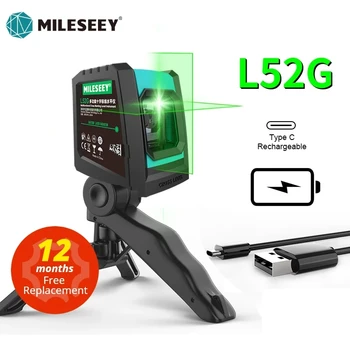 MiLESEEY 2 Линейный Лазерный Уровень L52R L62 360 лазерный уровень L6 nivel laser с Батареей и Штативом лазерный уровень