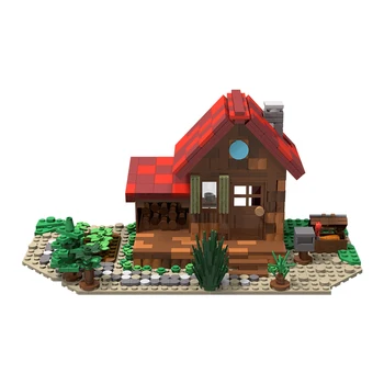 MOC-125029 Кирпичи фермерского дома Stardew Valley, средневековые креативные животные, классические строительные блоки, игрушки, подарки для детей и взрослых