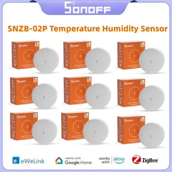 SONOFF SNZB-02P Zigbee Датчик температуры и влажности, Высокоточное оповещение, интеллектуальная сцена Через eWeLink, Работа с несколькими шлюзами