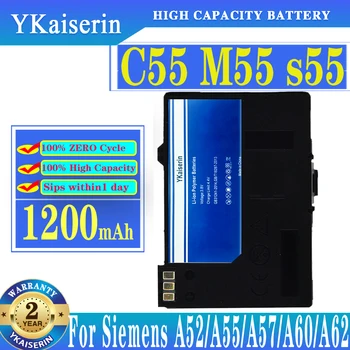 YKaiserin Аккумулятор 1200 мАч для Siemens A52/A55/A57/A60/A62/A65/A70/C55/GIGASET SL1/SL56/SL100/SL565/M5 Bateria + Бесплатные инструменты