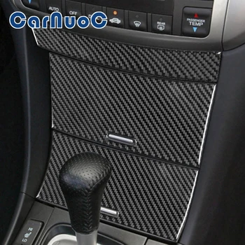 Автомобильные наклейки из углеродного волокна, консоль, коробка для хранения, Декоративная накладка для Honda Acura TSX 2003-2008, Аксессуары для интерьера