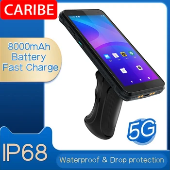 Аккумулятор CARIBE PL-60L емкостью 8000 мАч Android 10, прочный водонепроницаемый сканер штрих-кодов IP68, портативный КПК
