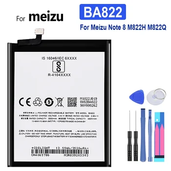 Аккумулятор для мобильного телефона BA822, 3600 мАч, для Meizu Note 8, Note8, M822H, M822Q
