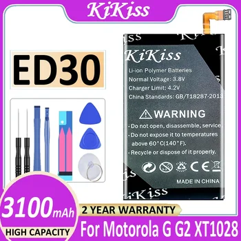 Батарея KiKiss 3100mAh ED30 Аккумулятор Для Motorola Moto G G2 XT1028 XT1032 XT1033 XT1034 XT1068 Телефон Высококачественное Тесто