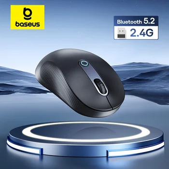 Беспроводная мышь Baseus Gen 2 F02 Bluetooth 2.4G Игровая мышь с разрешением 4000 точек на дюйм с настраиваемыми кнопками для ПК MacBook планшета ноутбука