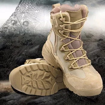 Водонепроницаемые уличные армейские тактические мужские военные ботинки высшего качества Delta Desert Combat Boots Обувь Дышащие альпинистские кроссовки