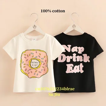 Высококачественная детская футболка с короткими рукавами, летняя одежда, Корейская версия, Новая детская одежда для девочек, детская одежда