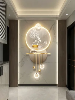Высококлассный и атмосферный вход, роспись фойе со светодиодной люминесцентной настенной лампой, коридор коридора