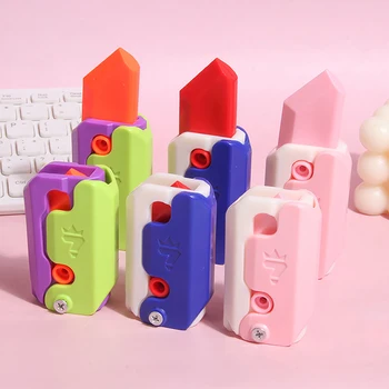 Гравитационный прыжок с 3D-печатью, маленький нож для редиски, мини-модель, декомпрессионная игрушка-толкатель, детские познавательные игрушки