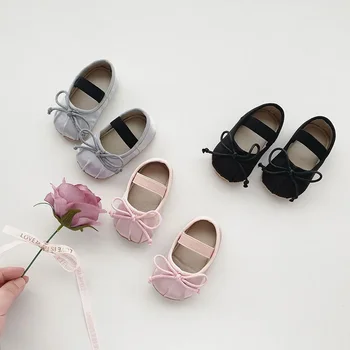 Детская обувь Bardibess С бантом, Домашняя Противоскользящая Обувь, тапочки для маленьких девочек от 6 до 12 месяцев