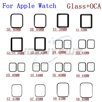 Для Apple Watch Series 1 2 3 4 5 6 7 8 SE 2022 Внешняя Панель Объектива Сенсорный Экран Стекло Переднего экрана + Запасные Части OCA Repiar