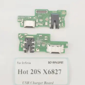 Для Infinix Hot 20S X6827 USB док-станция зарядное устройство Разъем для наушников аудиоразъем микрофона Гибкий кабель для микрофона Плата для зарядки