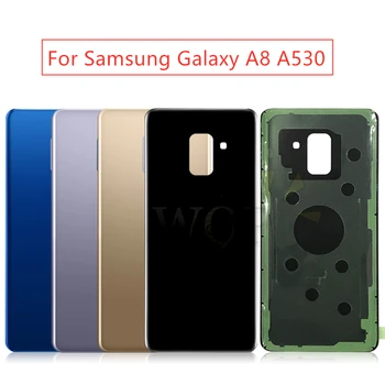 Для SAMSUNG Galaxy A8 A530 2018 Задняя крышка Батарейного отсека Задняя Стеклянная крышка корпуса Заменить На SAMSUNG A530 Крышку Батарейного отсека