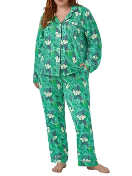 Женский рождественский пижамный комплект из 2 предметов, рубашка с перьями, топы, брюки, Комплекты пижам