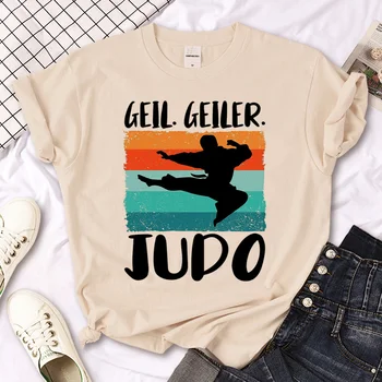 Женский топ для дзюдо, забавная японская футболка с мангой, забавная одежда для девочек
