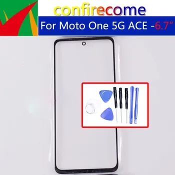 Замена для Motorola Moto One 5G ACE сенсорный экран Передняя внешняя стеклянная ЖК-панель объектива
