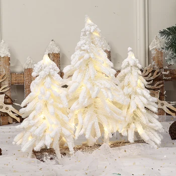 Искусственная рождественская елка, Сосна, белый скандинавский флокированный Рождественская елка, Новогоднее украшение Стола, стойки, украшение ресторана