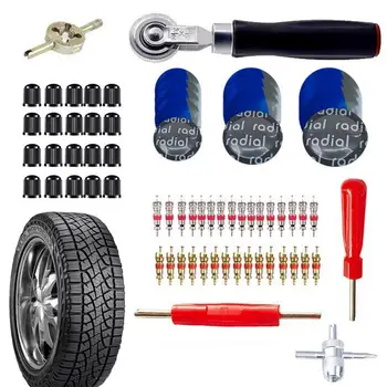 Комплект заглушек для шин, 70 шт., набор инструментов для ремонта автомобильных шин, универсальный комплект для ремонта спущенных шин