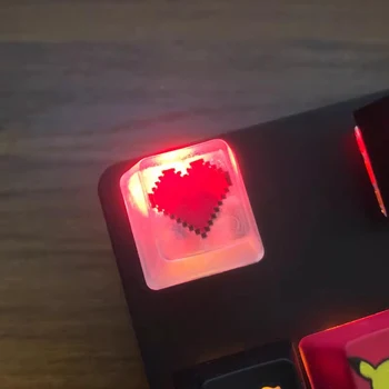 Компьютерная клавиатура в форме сердца, колпачки для клавиш Esc, колпачки для механической игровой клавиатуры, профиль ABS, колпачок для компьютерных клавиш