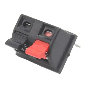 Красный и черный кабельный зажим с 2 розетками, зажим для провода динамика, тестовый зажим для светодиодной лампы, 10 шт./лот