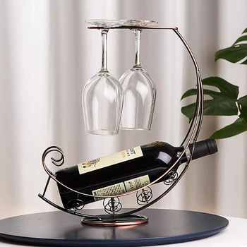 Креативный металлический винный стеллаж, подвесной держатель бокала для вина, барная стойка, кронштейн для дисплея