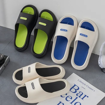 Летние мужские спортивные тапочки, Домашние женские сандалии, нескользящая пара Пляжных сандалий и сандалий, Модная обувь в корейском стиле