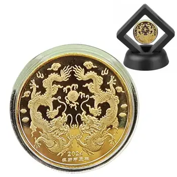 Монета из коллекции китайского Дракона Монета-талисман из сплава Года Китайского Дракона Нержавеющие настольные украшения для журнального столика у входной двери
