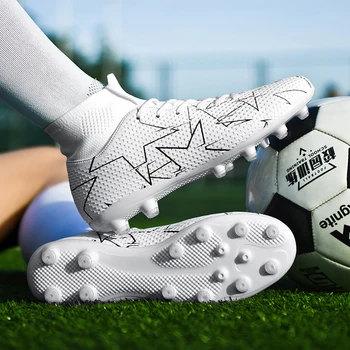 Мужская футбольная обувь большого размера, нескользящая спортивная обувь для тренировок на открытом воздухе, футбольные бутсы для подростков для мужчин