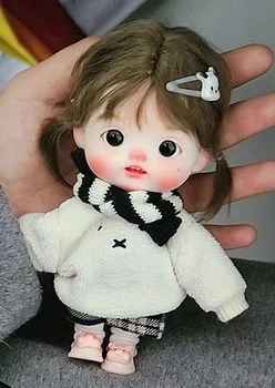 Новая SD Ладонь Детская Улыбка 12,5 см BJD Doll1/12-OB diandi Кукла Из Смолы Художественная Модель Высококачественная Игрушка DIY Макияж Бесплатная доставка