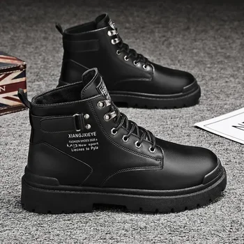 Новая мужская осенняя рабочая одежда 2023 года, кожаные ботинки с высоким берцем, ботинки для плохих рабочих, американские боевые ботинки