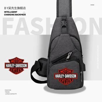 Новейшая роскошная сумка Harley Davidson Harley Motorcycle Locomotive Club, нагрудная сумка, черная сумка-мессенджер для мужчин и женщин