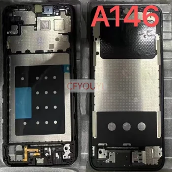 Новинка для Samsung Galaxy A14 5G A146 Передний корпус ЖК-рамка Безель Пластина Запасная часть