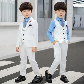 Осенний комплект блейзера для мальчиков 2023 года, новое Корейское Детское пальто, Детская одежда для подростков, костюм для выступлений, Вечернее платье, Свадебные костюмы