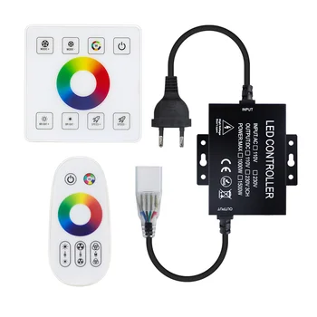 Переключатель Питания RGB LED Сенсорная Панель Пульт Дистанционного Управления 220V 110V US EU UK AU Plug Kit для Неоновой Световой Ленты Аксессуары