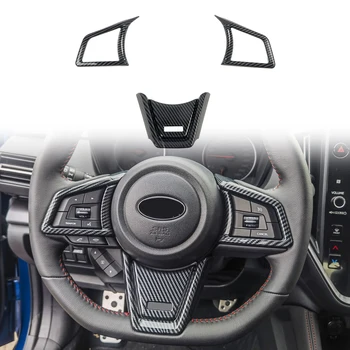 Подходит для Subaru WRX/WRX STi 2022 2023 Автомобильные Аксессуары ABS Пластик Декор Центра Рулевого колеса Накладки 3шт LHD! RHD!