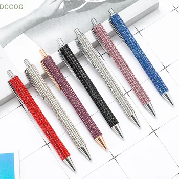 Пресс-металлические Шариковые ручки Алмазная многоцветная подарочная ручка Креативные канцелярские принадлежности