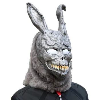 Призрачный Кролик Фрэнк Косплей Хэллоуин Вечеринка Реалистичный Латексный Головной Убор 3D Маска для выпускного вечера Маска для взрослых