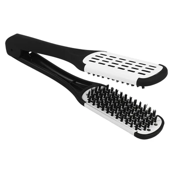 Профессиональная выпрямляющая щетка Парикмахерский инструмент Двусторонняя щетка для выпрямления волос