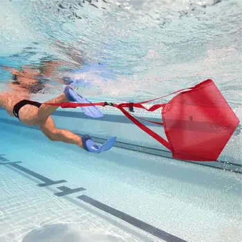 Регулируемый Тренировочный мешок для воды с отягощениями Для плавания, Силовой Тренажер, Парашют Для взрослых, Снаряжение Из ткани Оксфорд